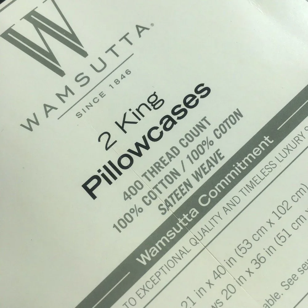 new GRAY BATIK MEDALLION Wamsutta 400 TC 100% Cotton Sateen KING Pillowcases